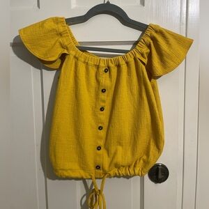 Madewell Golden Off the Shoulder Top